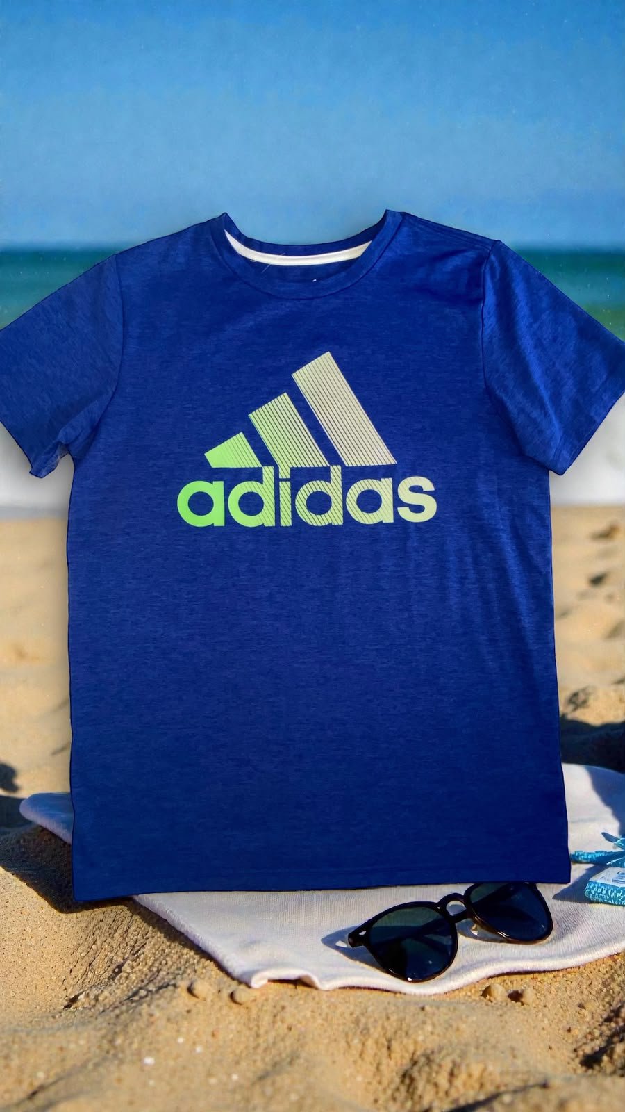 Foto 2 de Camiseta Adidas Azul con Estampado
