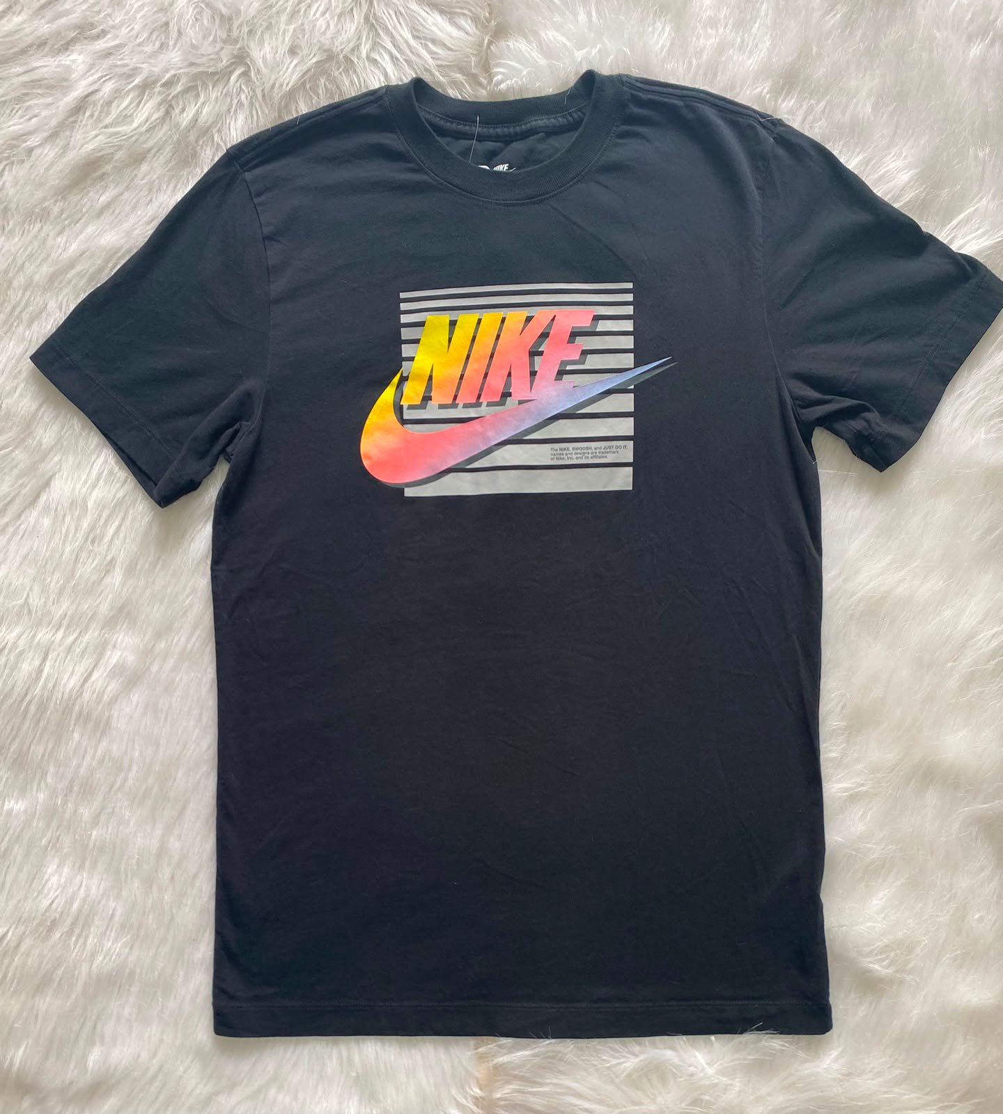 Camiseta Nike Negra de Algodón con Estampado