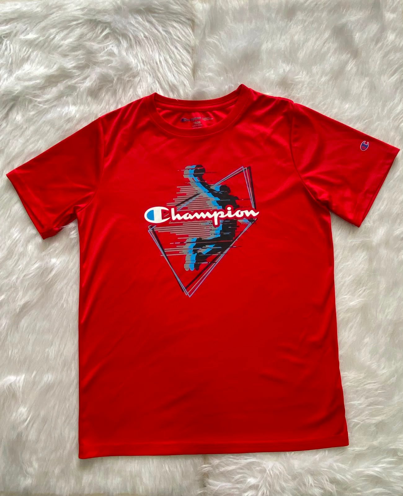 Camiseta Champion Roja con Estampado
