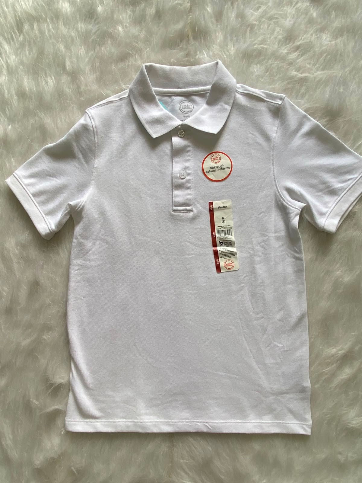 Camisa Wonder Nation Tipo Polo Blanca