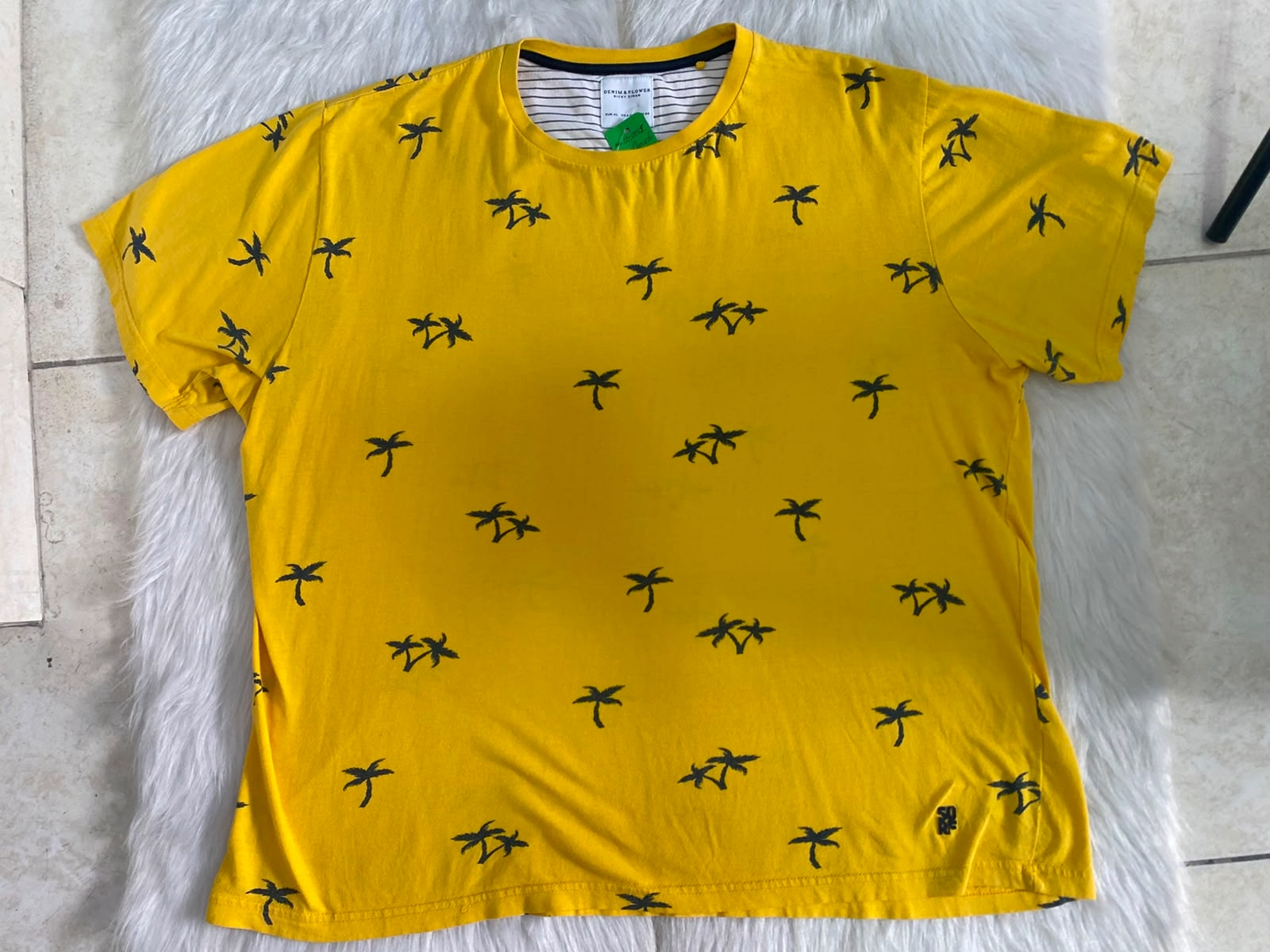 Camiseta Denim And Flower de Algodón