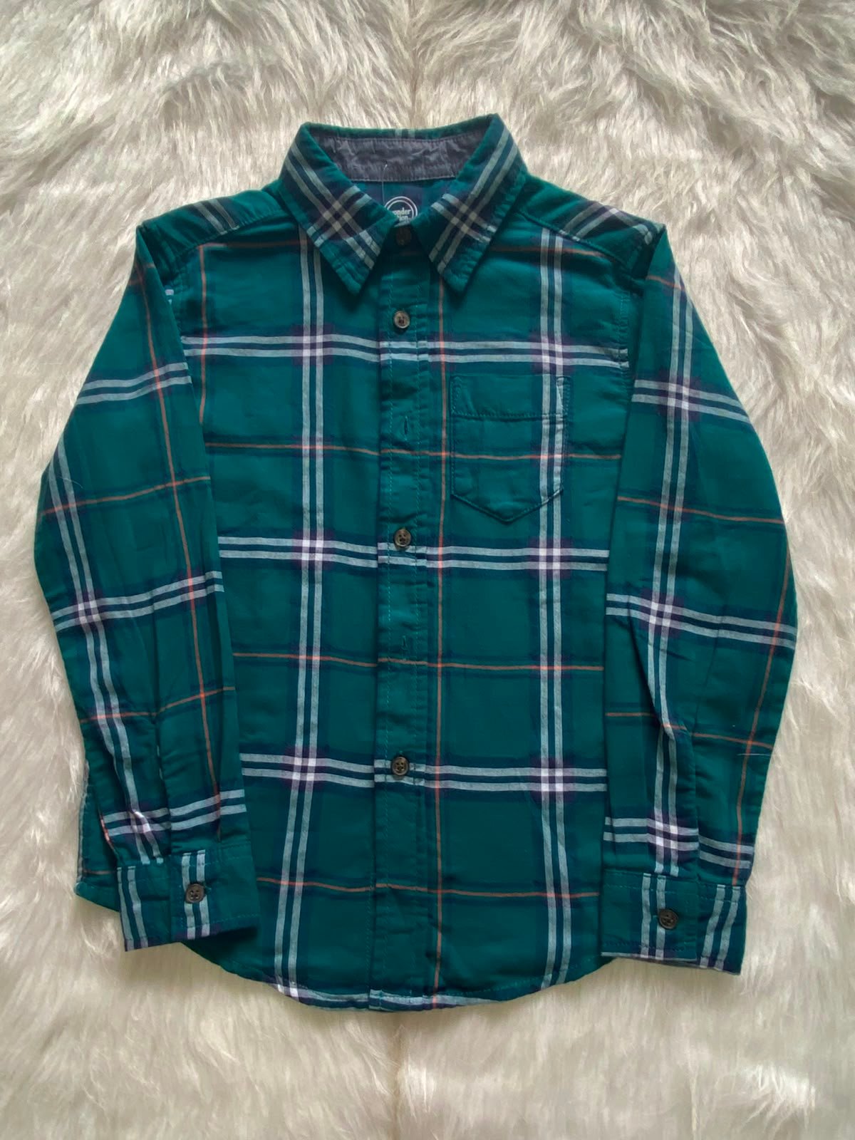 Camisa Wonder Nation Verde Manga Larga