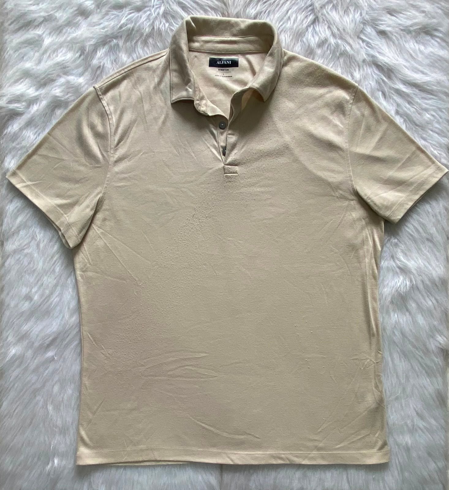 Camisa Alfani Tipo Polo color Crema